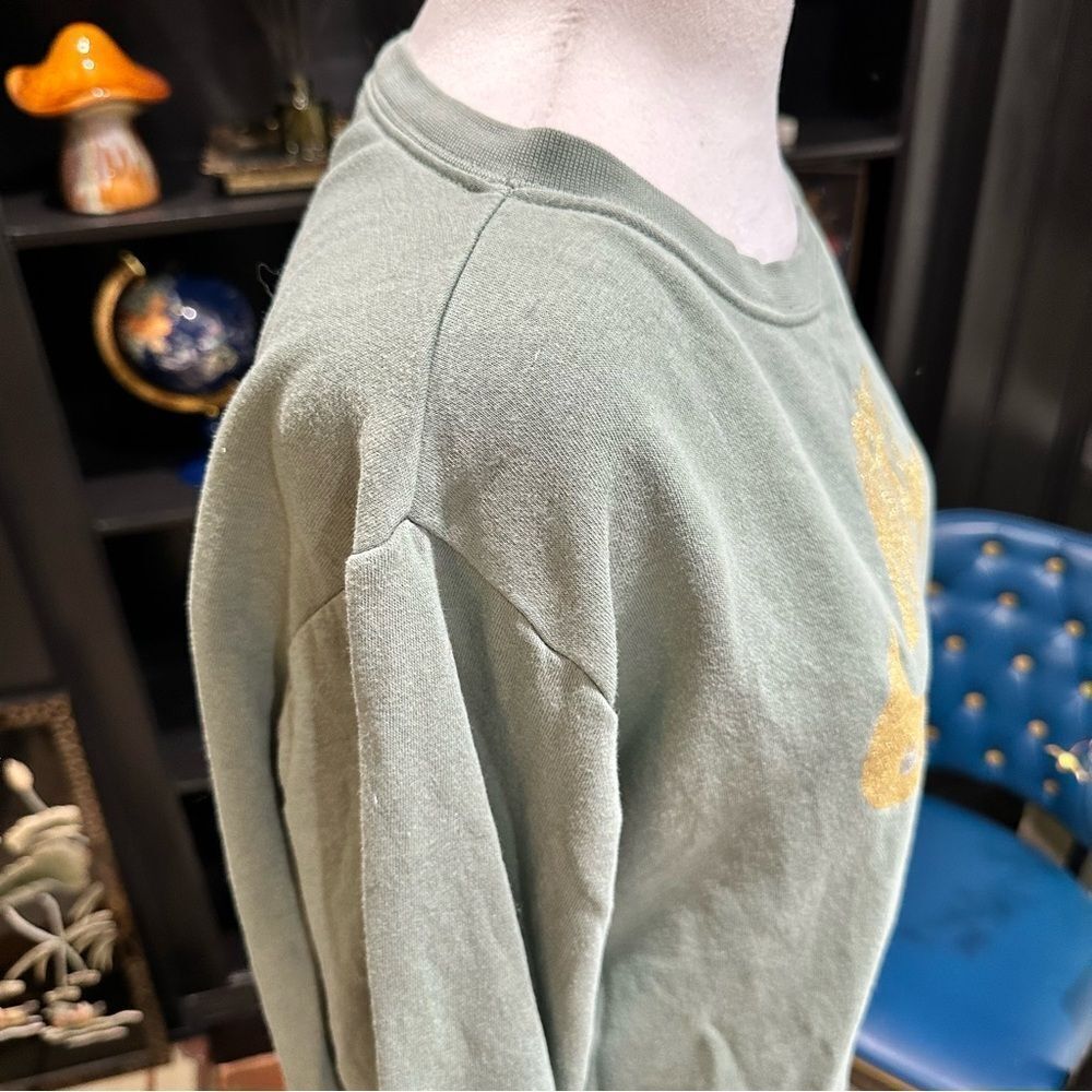 Nike Green  Glitter Crewneck Sweatshirt Size Small - Picture 5 of 10